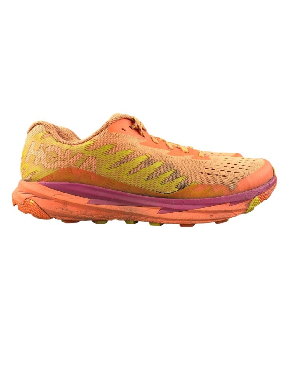 Hoka Women's Size 10B Torrent 3 Orange Lace-Up Trail Running Sneakers Shoes FAIR